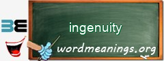 WordMeaning blackboard for ingenuity